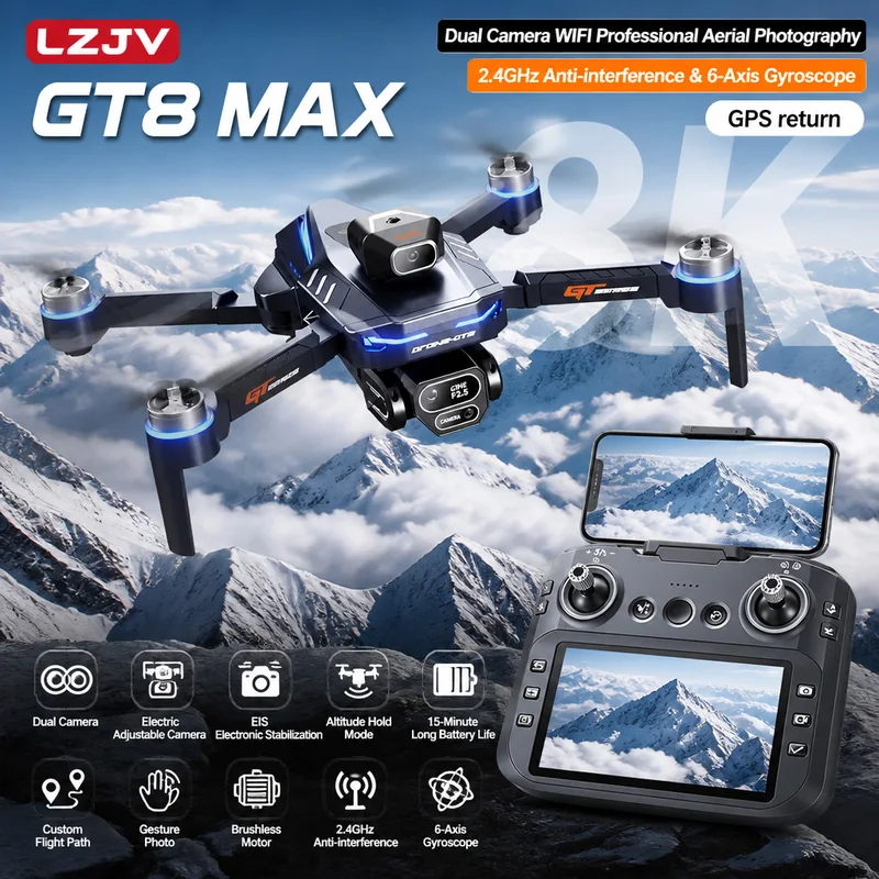GT8 Max โดรนพับได้ 8K HD กล้อง - Drone Surveying บทวิจารณ์และราคา
