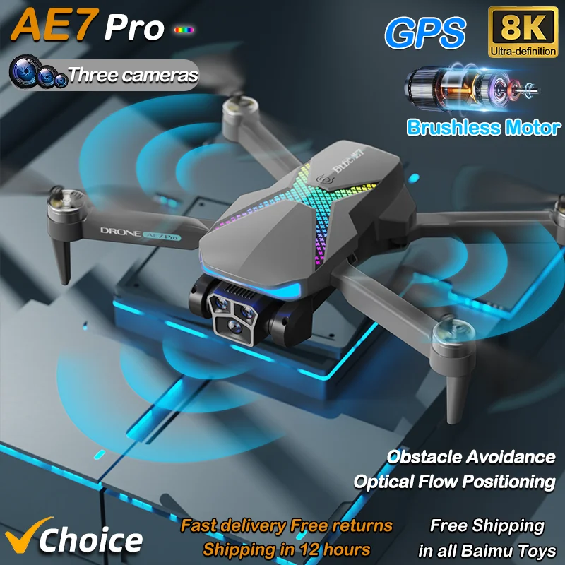 โดรนมือโปร AE7ไร้แปรงถ่าน8K HD - Drone Photogrammetry บทวิจารณ์และราคา