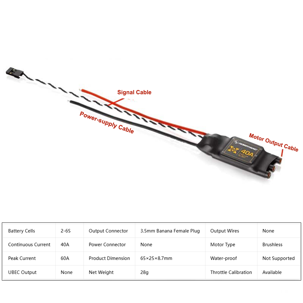 Hobbywing XRotor 40A ESC แบบไร - Drone Aerial Photography บทวิจารณ์และราคา