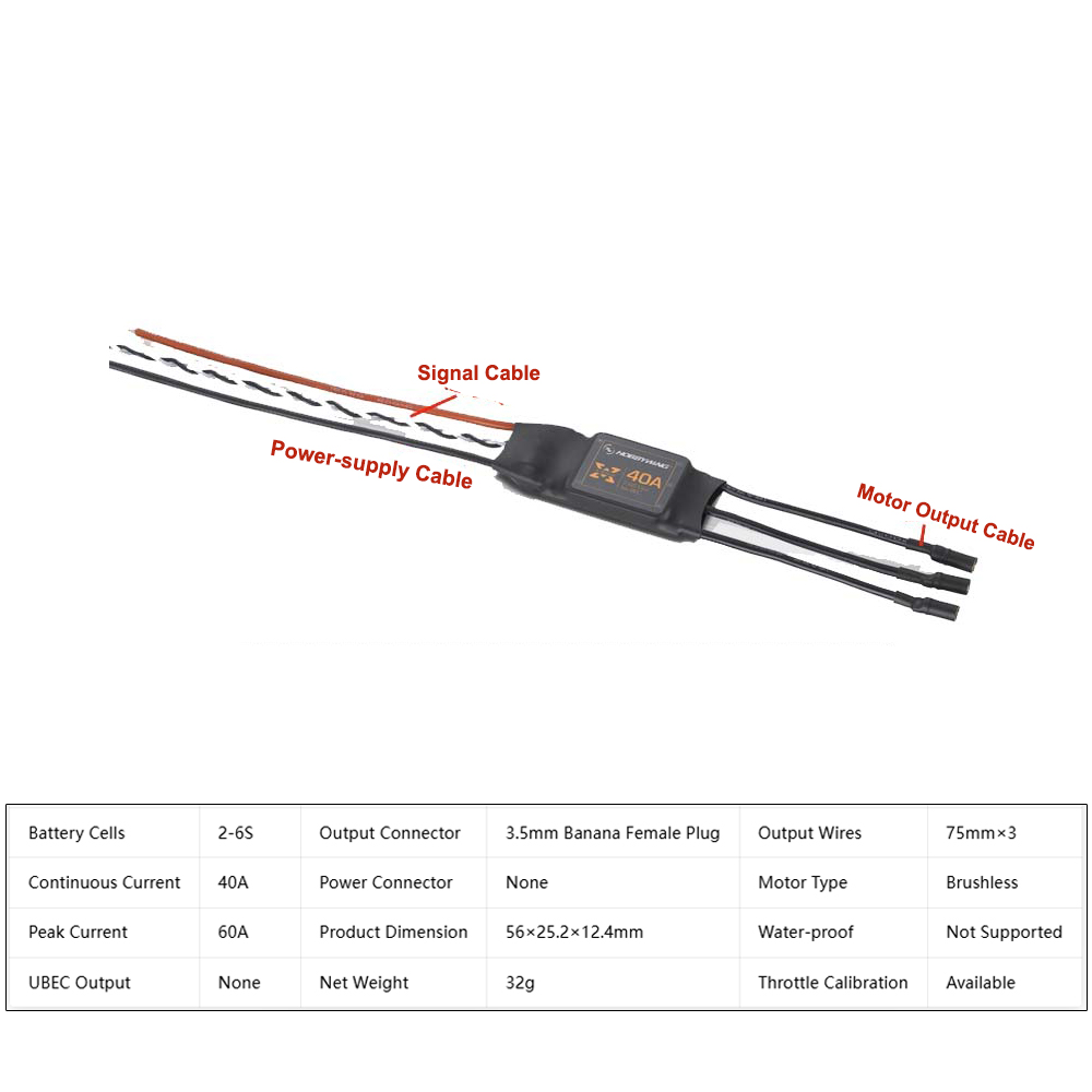 Hobbywing XRotor 40A ESC แบบไร - Drone Aerial Photography บทวิจารณ์และราคา